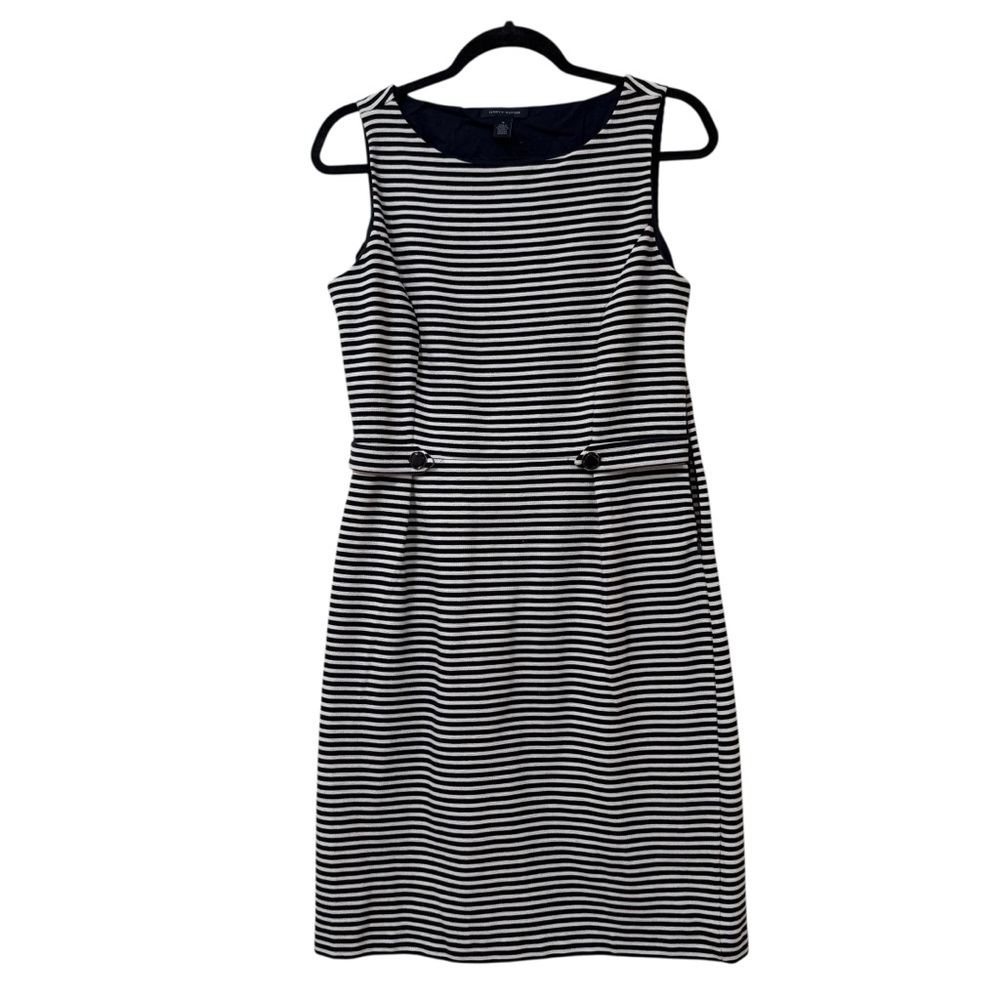 Tommy Hilfiger blue/white Striped Midi Dress women’s size 10 nautical classic